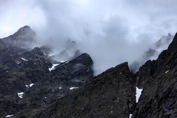 clouds over the mountains