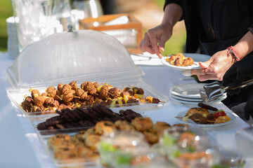 food snacks served in celebration party Organization