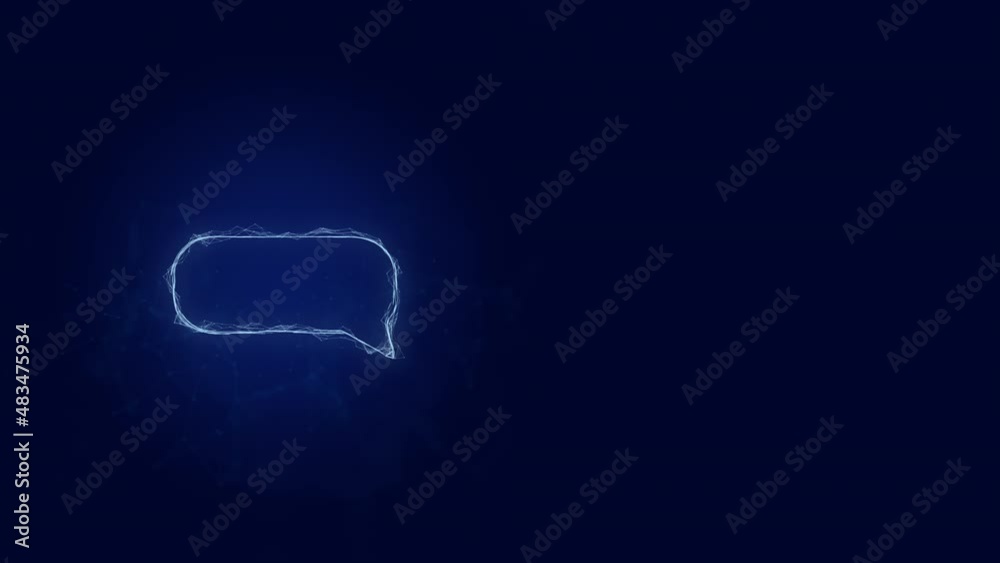 Aufkleber speech bubble chat icon isolated on white background. connected lines with dots. lines plexus
