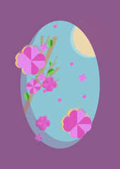 Four Seasons (Winter, Spring, Summer, Autumn) Postcards. Paper Cutout Postcards. Vector Elements and Hand Made Postcards.	