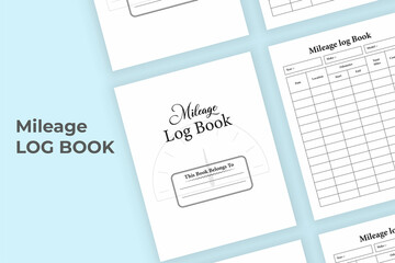 Mileage log book KDP interior. Mileage tracker notebook. KDP interior logbook. Mileage checklist interior template. Vehicle management journal. Daily mileage checklist planner.