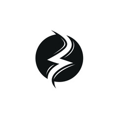 Initial Letter S Electric Lightning Bolt Logo Design Inspiration