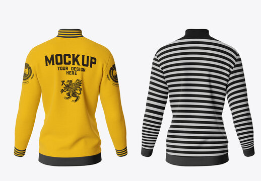 Long Sleeve Track Jacket Mockup
