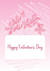 Fototapeta na wymiar Valentine's day flower card