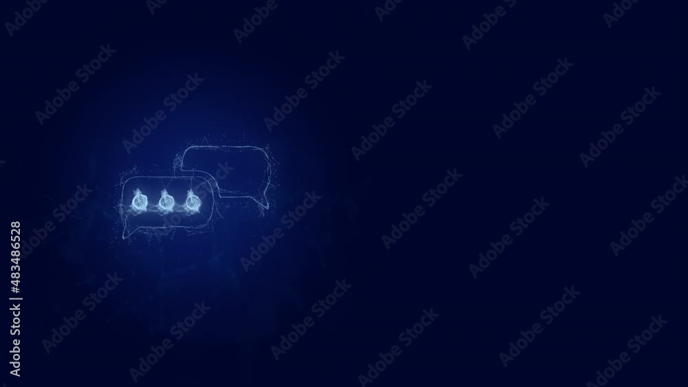 Fototapete Speech bubble chat icon isolated on white background. Connected lines with dots. Lines plexus
