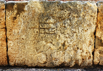 Knossos trident, symbols of Crete, antique Greece , archeology