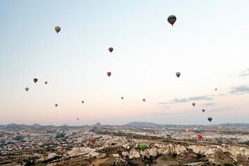Colourful hot air balloons in Cappadocia