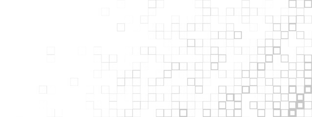 Abstract white background with gray dissolving mosaic