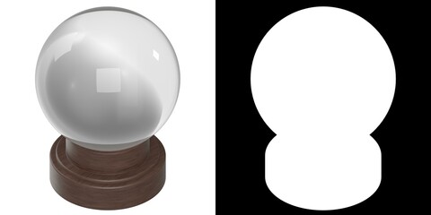 3D rendering illustration of an orbuculum crystal sphere