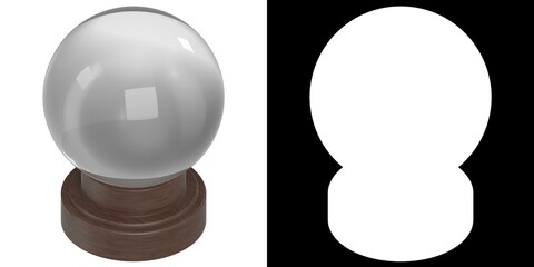 3D rendering illustration of an orbuculum crystal sphere