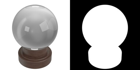 3D rendering illustration of an orbuculum crystal sphere