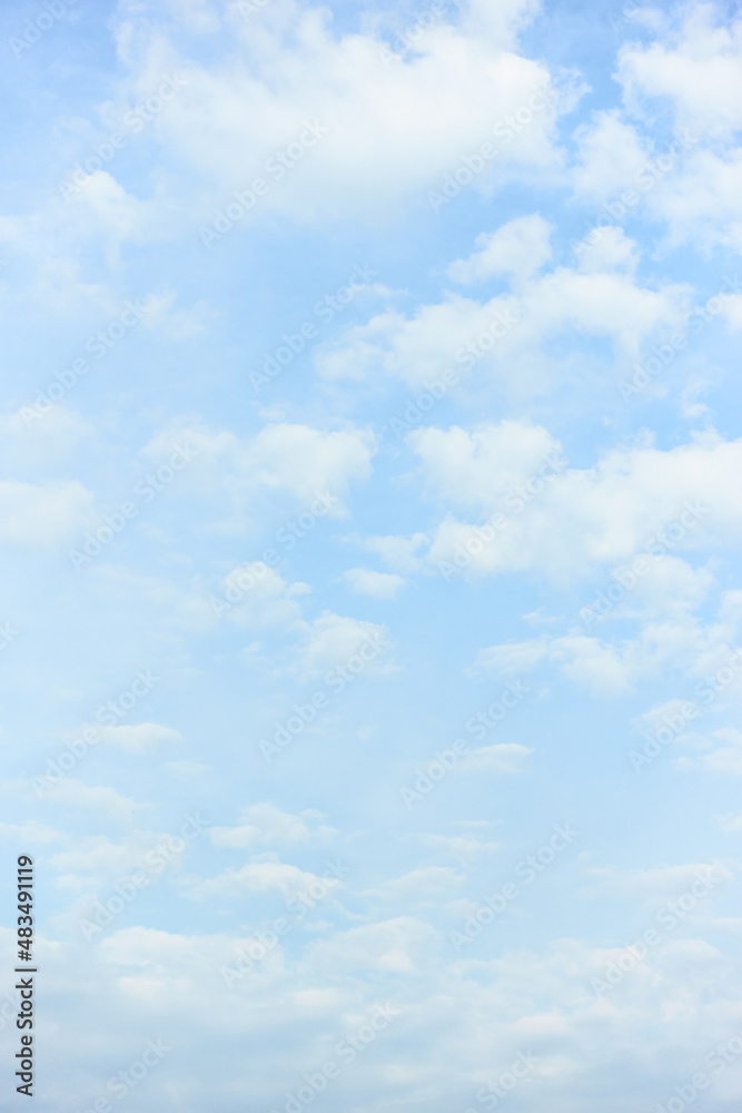 Wall mural light-blue sky with white clouds