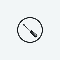 Screwdriver vector icon illustration sign