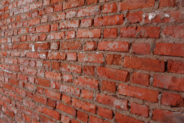 Obraz premium Background and texture of an old brick wall.