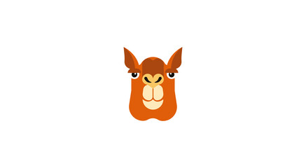 Fototapeta premium Camel face vector isolated icon. Emoji illustration. Camel vector emoticon