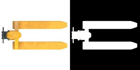 3D rendering illustration of a pallet jack skid lifter
