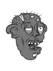 Horror Zombie Kopf 