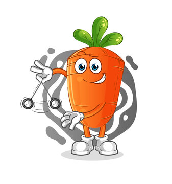 recommend clip art: carrot hypnotizing cartoon. cartoon mascot vector