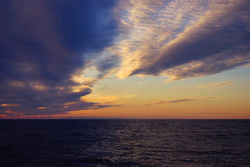 Sunset view from ferry in pacific ocean - フェリーからの太平洋の夕日  © Eric Akashi
