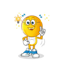 emoticon head cartoon got an idea. mascot vector