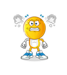 Fototapeta premium emoticon head cartoon very angry mascot. cartoon vector