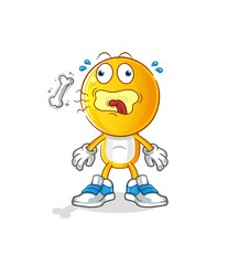 emoticon head cartoon burp mascot. cartoon vector
