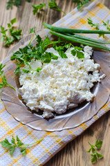 Cottage cheese and greens