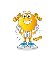 emoticon head cartoon applause illustration. character vector