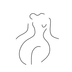 illustration of a body shape of a woman