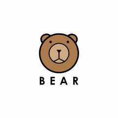 Logo Bear Design Simple Animal Templates