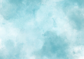 Teal coloured hand painted watercolour background