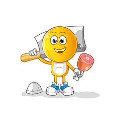 emoticon head cartoon Butcher illustration. character vector