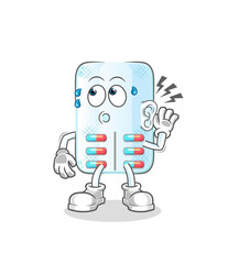 medicine eavesdropping vector. cartoon character