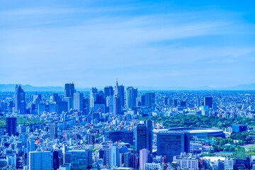 東京　六本木から新宿高層ビル群を望む