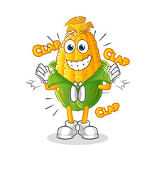 corn applause illustration. character vector