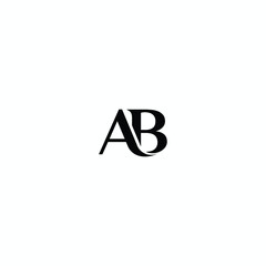ab ba Letter Initial Logo Design Template Vector Illustration
