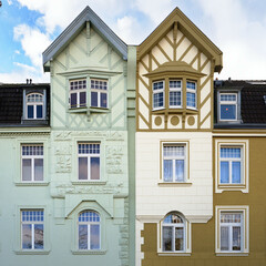 dissimilar twins, beautifully renovated gründerzeit houses from the late 19th century in cologne...