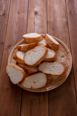 ザルに盛られたフランスパン