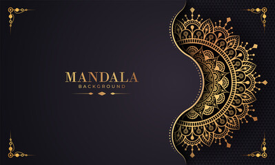 Luxury mandala background with golden arabesque pattern Arabic Islamic east style. Ramadan Style Decorative mandala. Mandala for print, poster, cover, brochure, flyer, banner
