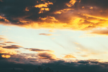 sunset in the clouds