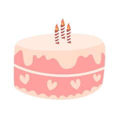 Sweet cake with cream