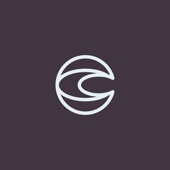 Letter C logo design vector template. Unique modern creative elegant logotype
