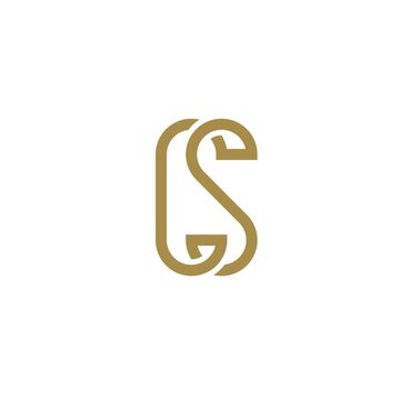 Initial letter CS logo design vector template