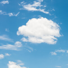 Obraz premium blue sky and white fluffy clouds