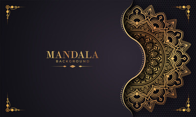 Luxury mandala background with golden arabesque pattern Arabic Islamic east style. Ramadan Style Decorative mandala. Mandala for print, poster, cover, brochure, flyer, banner