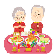 Cute Cartoon for Chinese New Year.
