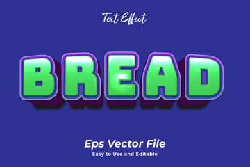 Bread text effect. editable and easy to use. premium vector