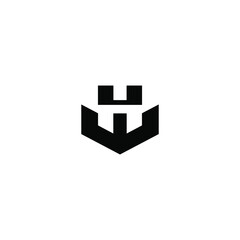 Obraz premium wh latter vector logo abstrack