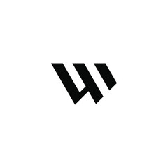 wh latter vector logo abstrack