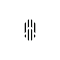 wh latter vector logo abstrack